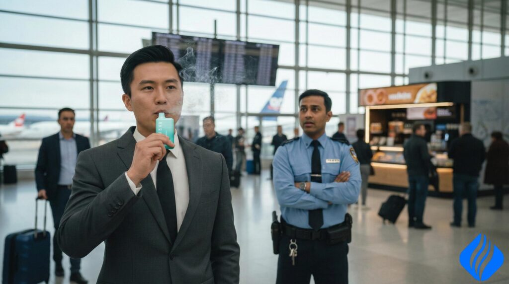 Can Drug Dogs Smell Vapes? (2026 Guide: The Scientific Truth)vaping at airport security k9 detection 2026 1024x572